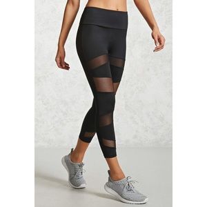 Forever 21 Active Mesh Panel Insert Leggings